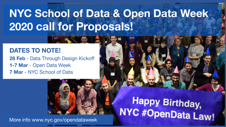 NYC School of Data & Open Data Week 2020 – Call for Proposals