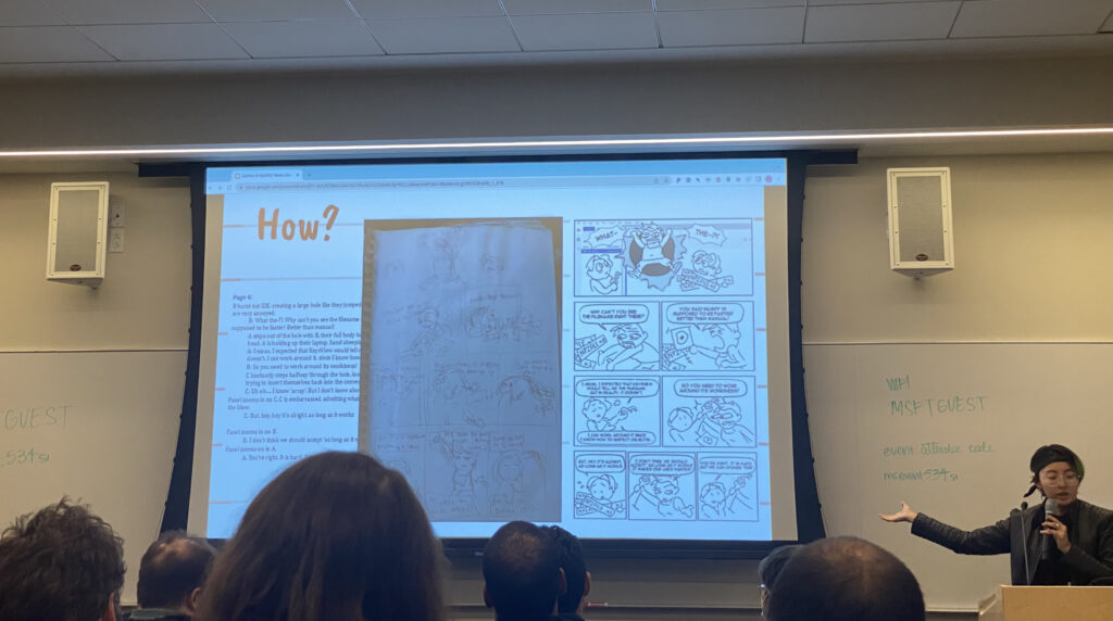  Mars Lee’s presentation on her process of creating a comic on NumPy
