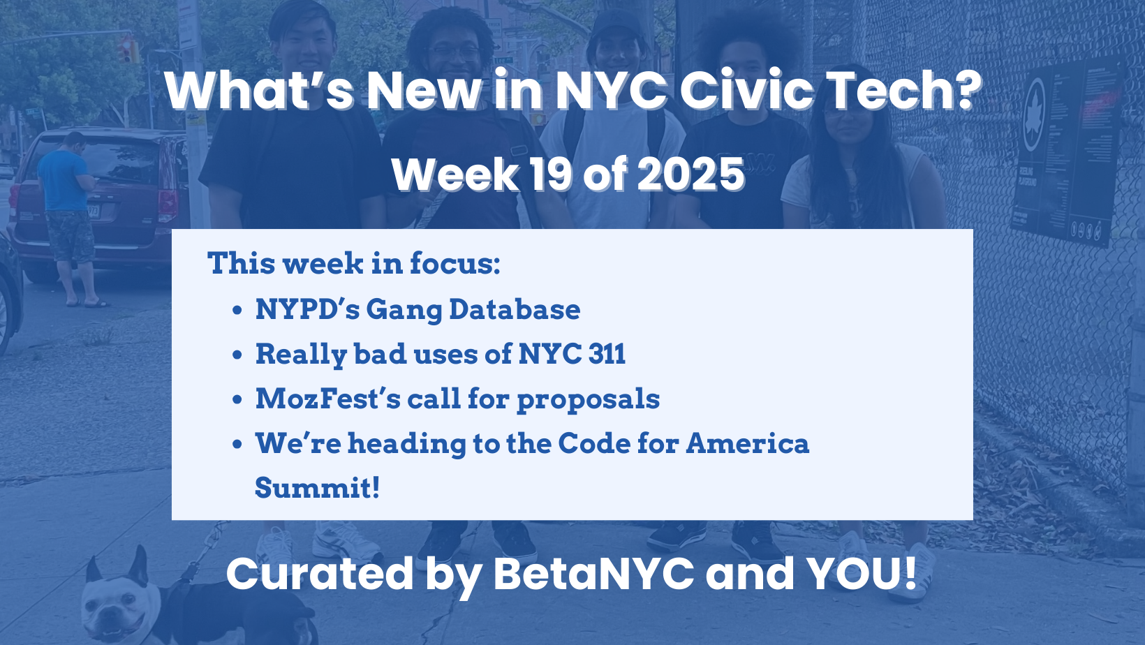 What’s New in NYC Civic Tech – May 08, 2025